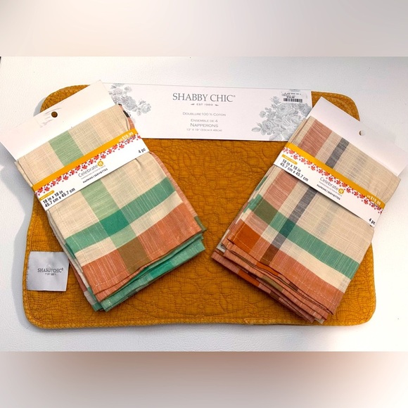 🍁 NEW Cotton placemats and napkins set for thanksgiving - Picture 1 of 15
